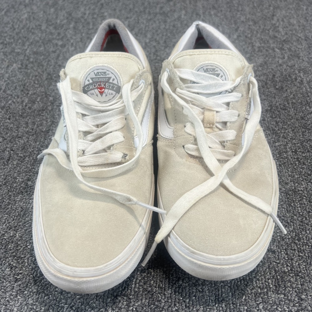 Vans Gilbert Crockett Pro Skate Shoes Mens 11 Cream Suede Low Top Sneakers